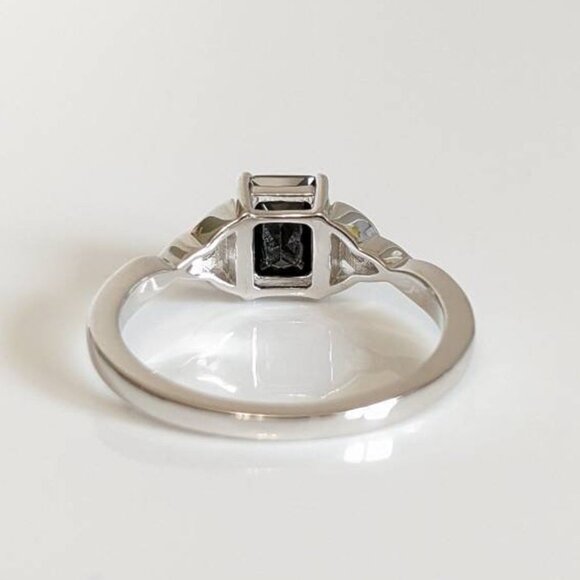 Sterling Silver Black Onyx Celtic Ring, Sterling Silver Women Ring, Love Friends - Picture 6 of 9